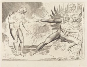 Kredsen af de korrupte embedsmænd; de Djævle, der plager Ciampolo af William Blake