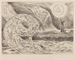 De lystnes kreds: Paolo og Francesca af William Blake