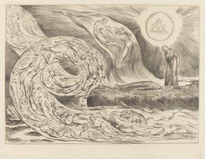The Circle of the Lustful: Paolo og Francesca, 1827. af William Blake