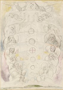 Guddommen, fra hvem udgår de ni sfærer, 1825-1827 af William Blake