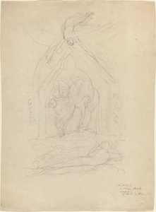 The Descent of Peace [recto] af William Blake