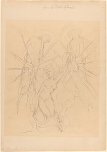 Englenes nedstigning til en af menneskenes døtre af William Blake