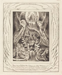 Satans fald, 1825. af William Blake