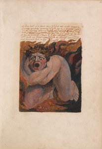 The First Book of Urizen, Plate 10, 12- Los Howld in a Dismal Stupor .... (Bentley 7) af William Blake