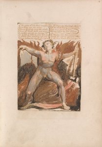 The First Book of Urizen, Plate 17, 8. The Globe of Life Blood Skælvede .... (Bentley 18) af William Blake