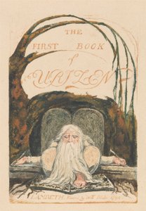 Den første bog af Urizen, plade 1, "Den første bog af Urizen." (Bentley 1) af William Blake