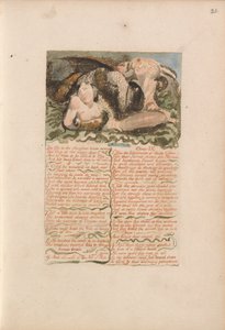 Den første bog af Urizen, plade 26, oksen i slagteriet stønner .... (Bentley 25) af William Blake