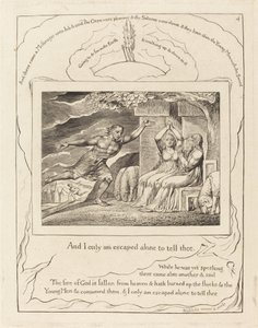 Budbringerne fortæller Job om hans ulykker af William Blake