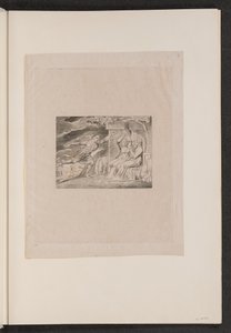 Sendebudene fortæller Job om hans ulykker, 1825. af William Blake