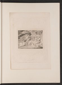 Sendebudene fortæller Job om hans ulykker, 1825. af William Blake