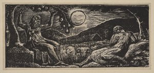 Thenot Under a Fruit Tree, fra Thorntons Pastorals of Virgil, 1821. af William Blake