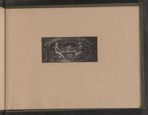 Thenot og Colinet spiser deres aftensmåltid, 1821. af William Blake