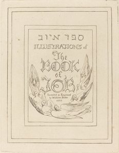 Titelblad for de indgraverede illustrationer til Jobs Bog af William Blake