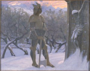 Hunnen og krucifikset af William Blake Richardson