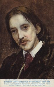 Robert Louis Stevenson (1850-1894), skotsk romanforfatter, digter og rejseskribent