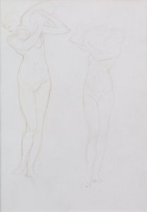 Studie (metalpoint) af William Blake Richmond