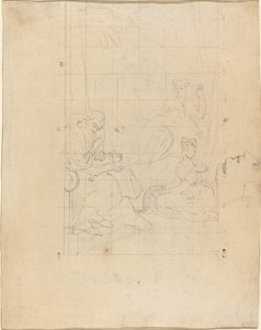 Dronning Katherines drøm [rekto] af William Blake after Henry Fuseli