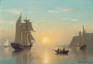 Solnedgang Ro i Fundy-bugten, ca. 1860