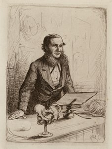 Alexander Russell Simpson, professor i jordemoderkundskab og sygdomme hos kvinder og børn (gravering) af William Brassey (after) Hole