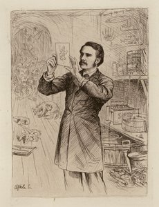 James Cossar Ewart, professor i naturhistorie (kobberstik) af William Brassey (after) Hole