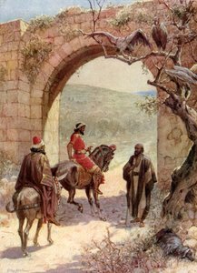 Akab og Elias mødes - Bibelen af William Brassey Hole