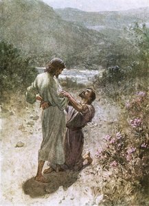 Jakob og englen ved Peniel af William Brassey Hole