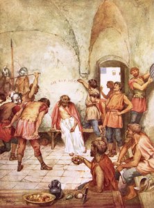 Jesus hånet af romerske soldater af William Brassey Hole