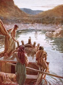 Jesus viser sig selv for Peter og andre ved Genesaret Sø af William Brassey Hole