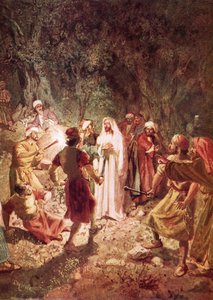 Judas forråder Jesus med et kys i Getsemane have
