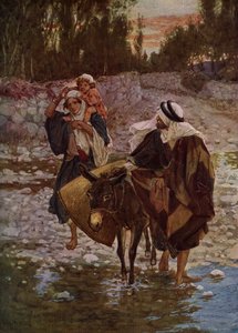 Maria, Josef og Jesus rejser til Egypten - Bibelen af William Brassey Hole