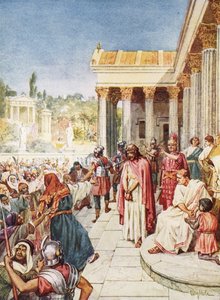 Pilatus overgiver Jesus for at blive korsfæstet af William Brassey Hole