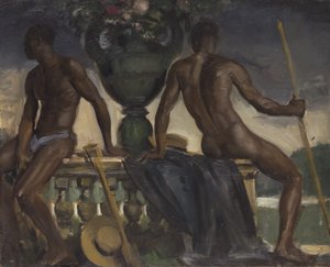 Adams arbejde, 20. århundrede (Olie på lærred) af William Bruce Ellis Ranken