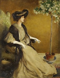 Portræt af fru Patrick Campbell (olie på lærred) af William Bruce Ellis Ranken