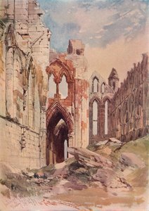 Interiør af Whitby Abbey, c1915 af William Callow