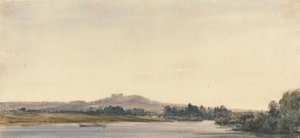 Mont-Valérien fra Bois de Boulogne af William Callow