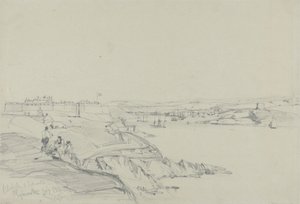 Det Kongelige Citadel og Cattewater, Plymouth af William Callow