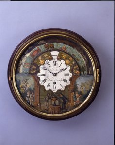 Urskive, slutningen af det 19. århundrede, urskive ca. 1770 (mahogni)