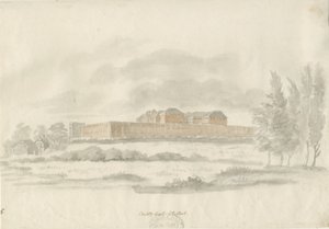Stafford - Shire Hall: arkitekters blæktegning (tonet) og [c 1798] (tegning)