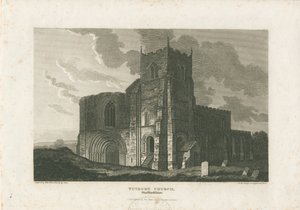Tutbury Priory Church: gravering, nd [c 1812] (tryk)