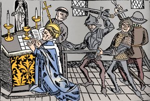 Martyrium af St. Thomas af Canterbury, c1484 af William Caxton