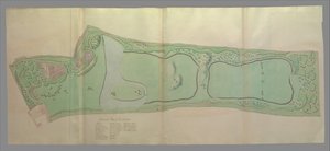 Generel plan for haverne i Kew, 1763.