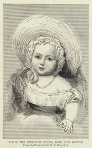 H R H Prinsen af Wales, fem måneder gammel (gravering) af William Charles (after) Ross