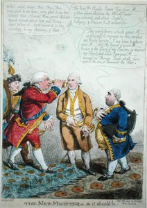 Den nye minister eller som det burde være, udgivet februar 1806 (farvet indgravering)