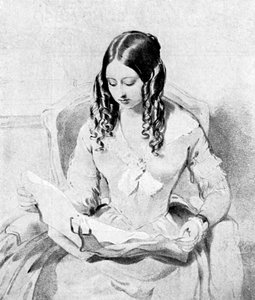 Dronning Victoria læser forsendelser, c1840