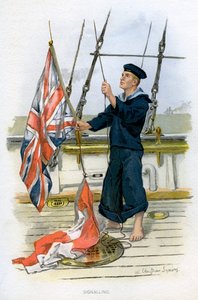 Royal Navy sømandssignalering, c1890-c1893 af William Christian Symons