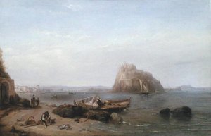 Udsigt over Ischia (olie på lærred) af Clarkson Frederick Stanfield
