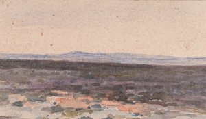 Landskab: Dal med bjerg i afstand af William Collins
