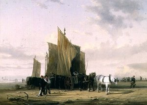 On The Coast at Yarmouth (en af et par) af William Collins