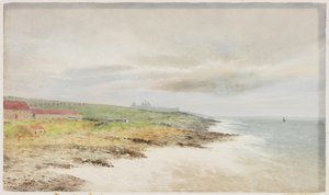A Stormy Day, Craster (akvarel på papir) af William Cosens Way