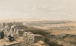 Yenikalestrædet med bugten og byen Kertch fra den gamle fæstning Yenikale af William Crimea Simpson